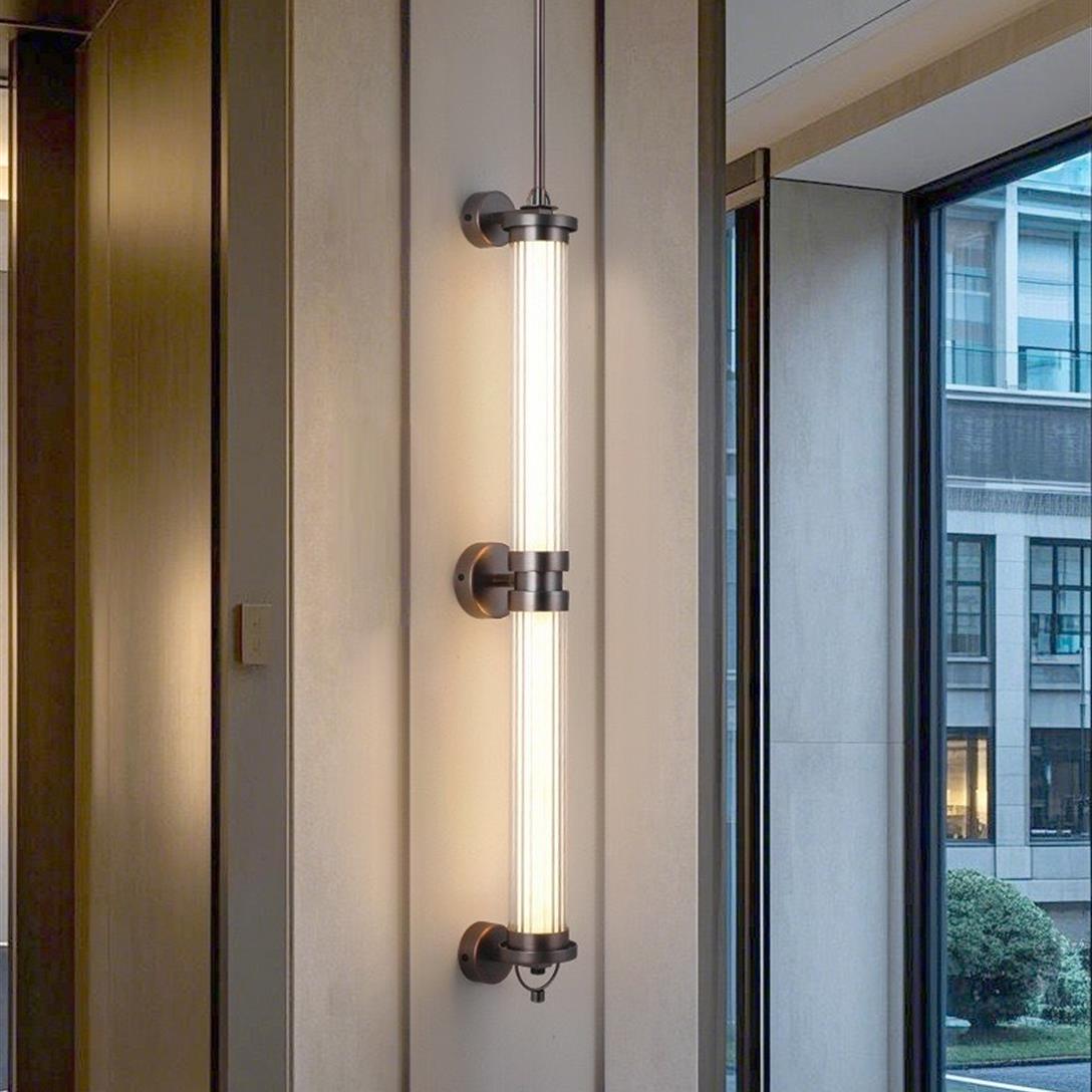 WL-011 Linear Wall Light – Long Bar Designs A–H, Iron, Brass, Black or Stainless Steel - Image 11
