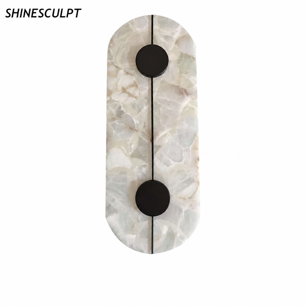 Natural Marble Wall Light - Design 01 (Solid Copper), view 3